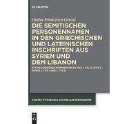 Giulia Francesc Die Semitischen Personennamen in Den Griechis (Copertina rigida)