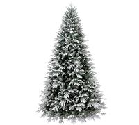 Giulia Grillo Albero di Natale Innevato 180cm, 2531 Rami, Albero di Natale Luxury verde con punte innevate Realistico, Facile da Montare, Folto, PE/PVC, Verde e Bianco