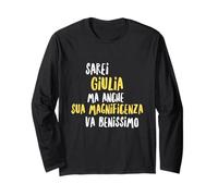 Giulia Maglia con Testo Divertente Donna Ragazza Bambina Maglia a Manica
