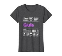 Giulia Maglia con Testo Divertente Donna Ragazza Bambina Maglietta, Donna, Grigio Scuro, 3XL