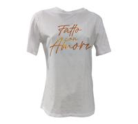 Giulia N Couture - Magliette bianca a maniche corte Myriam16Biancoarancio - - Tops - Donna - Bianco - M