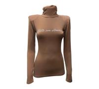 Giulia N Couture - Maglione a collo alto marrone - - Knitwear - Donna - Marrone - XS