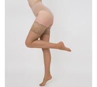 Giulia Passion calze donna floreali classiche sottili con ampia corona in...