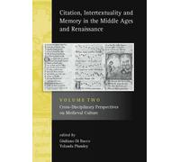 Giuliano Di Bac Citation, Intertextuality and Memory in the M (Copertina rigida)