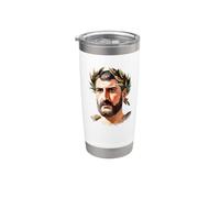 Giulio Cesare Antico Imperatore Romano Bicchiere termico in acciaio inox doppia parete