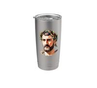 Giulio Cesare Antico Imperatore Romano Bicchiere termico in acciaio inox doppia parete