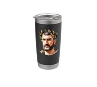 Giulio Cesare Antico Imperatore Romano Bicchiere termico in acciaio inox doppia parete