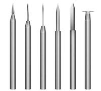 Giuneuow Set di Punte per Trapano per Intaglio del Legno per Utensile Rotante 6 Pezzi Punta per Trapano per Incisione Utensile per Macinazione Artigianale In Legno 3 mm