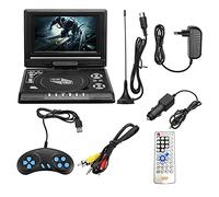 Giuneuow TV Portatile da 7,8 Pollici Lettore Dvd per Auto da Casa HD VCD CD Lettore MP3 HD EVD con TV/FM/USB/Funzione di Gioco-Spina UE