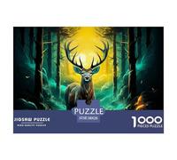 Giungla alce Puzzle 1000 Piezas Rompecabezas 38x26cm/1000pcs Regalos Para Adultos Y Niños Cartón 100% Reciclado Juegos Únicos De Desafío