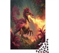 Giungla nebbiosa A Hybrid of A Drago And A Velociraptor 70x50cm/1000pcs Puzzle Adatto Per Adulti E Folla Dai 14 Anni in Su