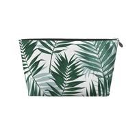 Giungla tropicale, modello senza soluzione di continuità con foglie di palma, Borsa da toilette Borsa per trucco Borsa per cosmetici Borsa da toilette da viaggio portatile
