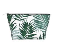 Giungla tropicale, modello senza soluzione di continuità con foglie di palma, Borsa da toilette Borsa per trucco Borsa per cosmetici Borsa da toilette da viaggio portatile