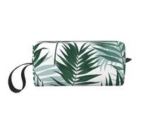 Giungla tropicale, modello senza soluzione di continuità con foglie di palma, Borsa per il trucco Borsa per cosmetici Borsa da toilette da viaggio portatile Borsa per trucco Organizer