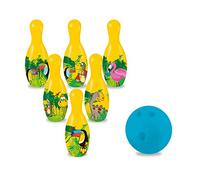 MONDO- Skittles Jungle Set Bowling, Colore AzzurroGialloVerde, s, 28524