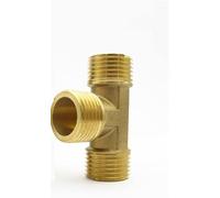 giunti filettati a T per tubi, Raccordo a T in ottone con maglio in gomma, raccordi for tubi da 1/8-1 pollice BSP, filettatura for acqua, carburante e gas(F F M,1/2inch)