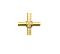 giunti filettati a T per tubi, Raccordo for tubo in ottone dritto a L, raccordo a croce a Y for flessibile in rame da 4-19 mm(Cross 4 Way,19mm)