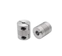 Giunti flessibili 2 pezzi per albero 5-8 mm, lunghezza 25 mm, diametro esterno 20 mm, accoppiatore in alluminio, accoppiamento stampante 3D, macchina CNC, codificatore fai-da-te (OD20 x W25 x 8mm)
