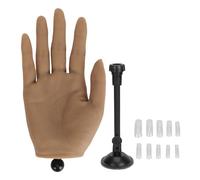 Giunti flessibili per modello di mano in silicone per esercitazione con staffa di supporto e punte per unghie per la formazione sulla nail art e la pratica del tatuaggio (Destra)