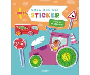 Giunti GNT58594A Crea con gli Sticker - Mezzi di Trasporto