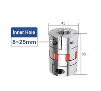 Giunto a 3 ganasce for servomotore for macchina for incisione a stella D45 L66, foro interno 10/12/14/15/16/18/19/20/22/24/25 mm(10-25)