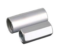 Giunto a barra zincata con dado esagonale in acciaio zincato, filettatura lunga di collegamento M6-M12(M6 X 10 X 40(10 Pcs))