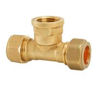 Giunto a compressione con filettatura femmina 1/2" BSPP, unione con ghiera in ottone tipo ghiera a T, raccordo a compressione for tubo da 22 mm(15MMX15MMx1/2inch)