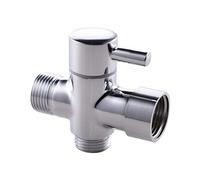 Giunto a T a 3 vie con valvola di arresto per bagno, costruzione solida, facile da montare, controllo del flusso d'acqua, prevenzione perdite
