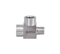 Giunto a tre vie 1/8" 1/4" 3/8" 1/2" Femmina Maschio Tee 3 Vie SS 304 Acciaio Inox Raccordo for Tubi Connettore Splitter Blocco Pressione(Bsp,FEMALE MALE FEMALE-1/8")