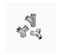 Giunto a tre vie 1 pz. a Y in acciaio inossidabile 304 a 3, filettatura femmina/maschio da 1/4 a 3/8, 1/2 a 3/4, 1" e 2", uno sdoppiato, due, raccordi for tubi dell'acqua(R shape Female Threa,1/4")