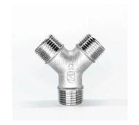 Giunto a tre vie, filettatura interna a Y in acciaio inossidabile 304, raccordo a T inclinato a 45 gradi, filettatura interna, tre vie, tre vie(Y m,1/2")