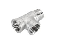 Giunto a tre vie, raccordo a T a 3 vie filettato maschio femmina, raccordo for tubo da 1/4" 1/2" 3/8" 3/4" 1 filettatura, connettore adattatore in acciaio inossidabile(Ffm,DN25 (1))