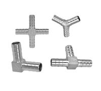 Giunto a tre vie6 8 10 12 13 14 15 16 20 25 32 40 50 Mm Portagomma Gomito Corss Tee Forma UY 2 3 4 Vie Splitter for portagomma Inox(Y shape,8mm)