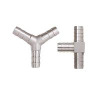 Giunto a tre vie6 mm 8 mm 10 mm 12 mm 13 mm 14 mm 15 mm 16 mm 19 mm 20 mm Raccordo a T con portagomma YT Tipo 3 Tre vie Acciaio inossidabile 304(16mm,T Type)