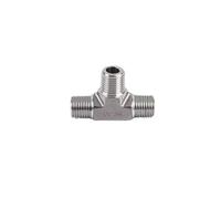 Giunto a tre vieForgiatura 1/8" 1/4" 3/8" 1/2" Femmina Maschio Gomito Raccordo for tubo in acciaio inossidabile a 3 vie(Tee Male male male,NPT 304-1/8")