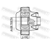 FEBEST Giunto albero trasmissione