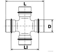 Giunto albero di trasmissione Giunto cardanico J2929007 HERTH+BUSS JAKOPARTS