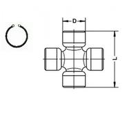 Giunto universale, albero longitudinale GKN U100/L