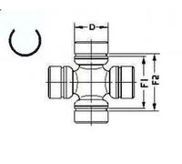 Giunto, albero longitudinale GKN U 927