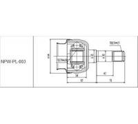 Giunto, Albero Di Trasmissione/ Interno Opel Vectra C 2.2DTI 2002-