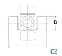 Giunto Albero di Trasmissione Universale Dauerschmierung 38mm Spidan U 125