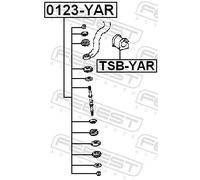 Giunto barra stabilizzatrice Assale anteriore Asta del pendolo 0123-YAR FEBEST