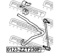 Giunto barra stabilizzatrice Assale anteriore Asta del pendolo 0123-ZZT230F