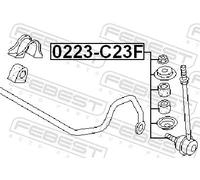 Giunto barra stabilizzatrice Assale anteriore Asta del pendolo 0223-C23F FEBEST