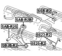 Giunto barra stabilizzatrice Assale anteriore Asta del pendolo 0823-R2 FEBEST