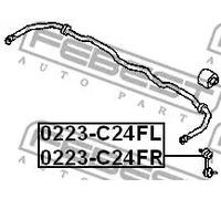 Giunto barra stabilizzatrice Assale anteriore Dx Asta del pendolo 0223-C24FR