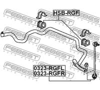 Giunto barra stabilizzatrice Assale anteriore Dx Asta del pendolo 0323-RGFR