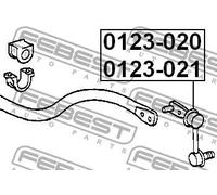 Giunto barra stabilizzatrice Assale anteriore Sx Asta del pendolo 0123-021