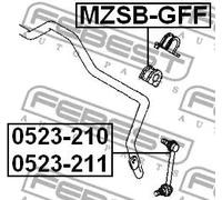 Giunto barra stabilizzatrice Assale anteriore Sx Asta del pendolo 0523-211