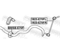 Giunto barra stabilizzatrice Assale anteriore Sx Asta del pendolo 1923-E70FL